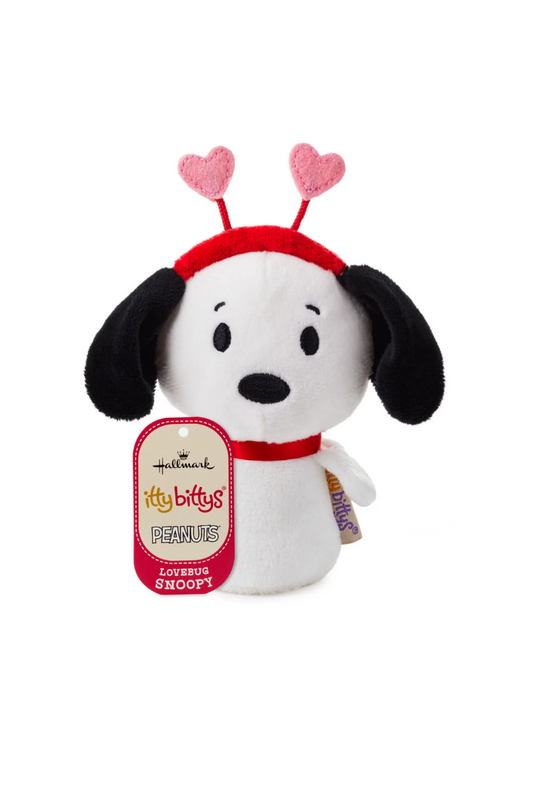 Dark Red Hallmark Valentine Itty Bittys Peanuts Lovebug Snoopy Plush