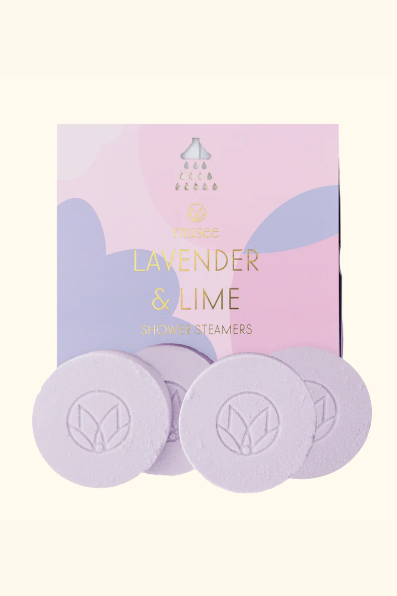 Musee Lavender and Lime Shower Steamers.