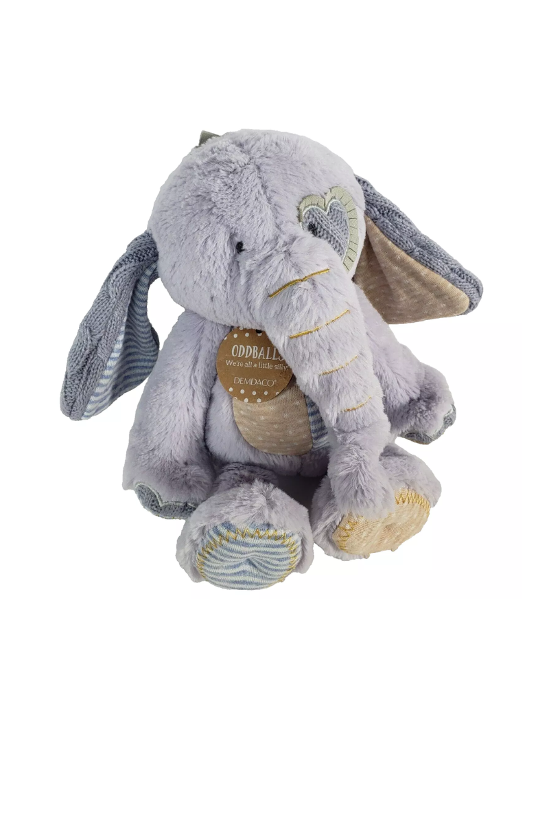 Dark Gray Demdaco Oddball Plush Toy Lovey Stuffed Animal 13”