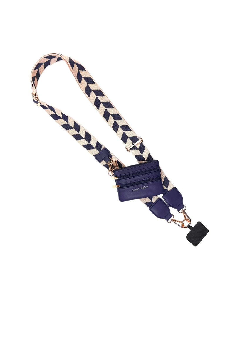 Light Gray Save the Girls Original Clip and Go Phone Strap (Chevron)