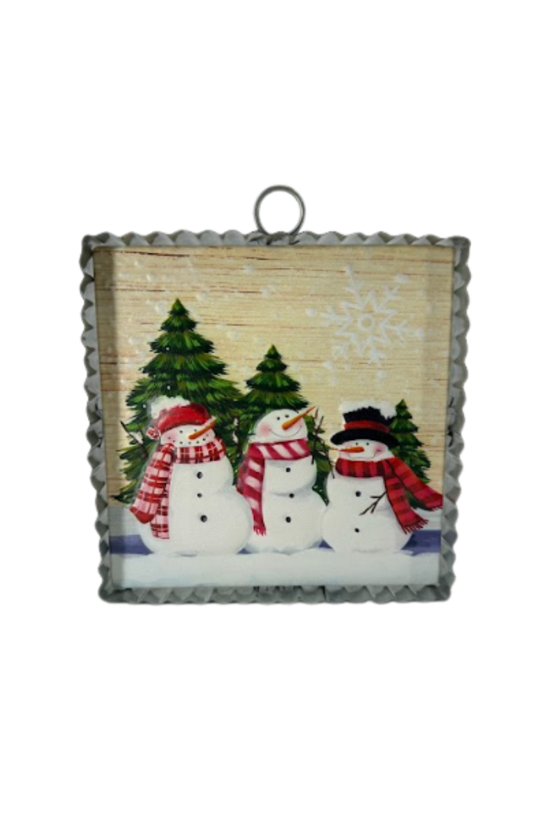 Dark Gray Happy Holidays Tin Wall Decor 6"