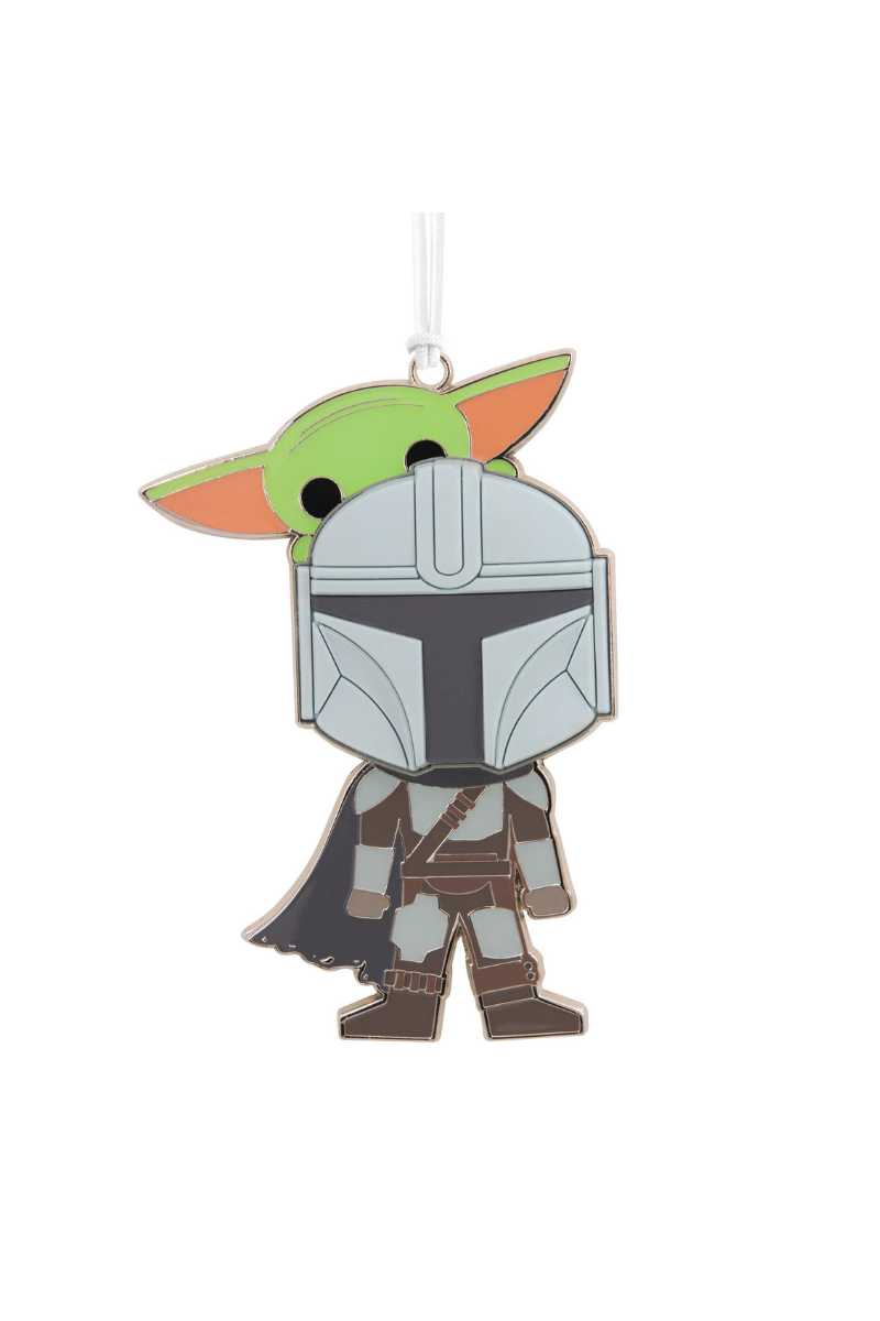 Gray Star Wars: The Mandalorian™ and Grogu™ Metal With Dimension Hallmark Ornament