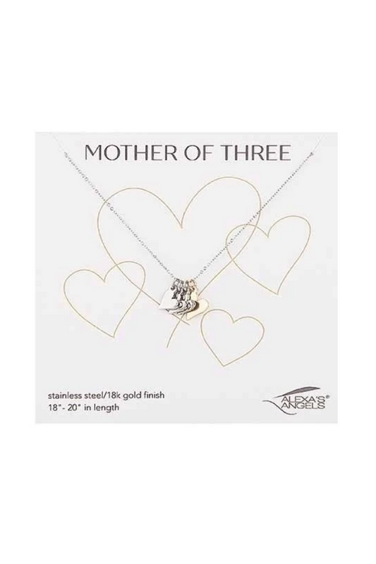 White Smoke Mother of Three Necklace
