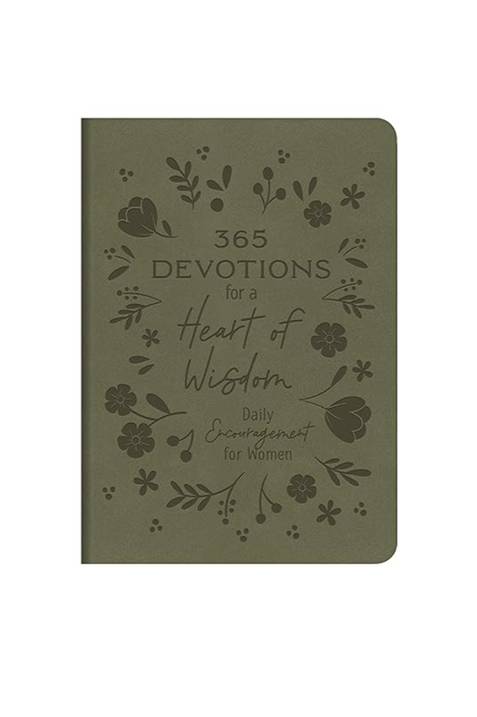 Dark Olive Green 365 Devotions for a Heart of Wisdom: Daily Encouragement for Women Imitation Leather
