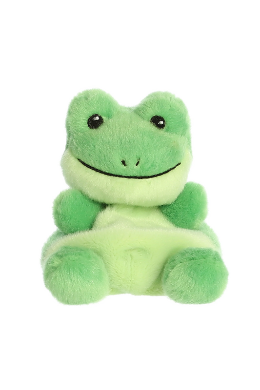 Green frog plush.