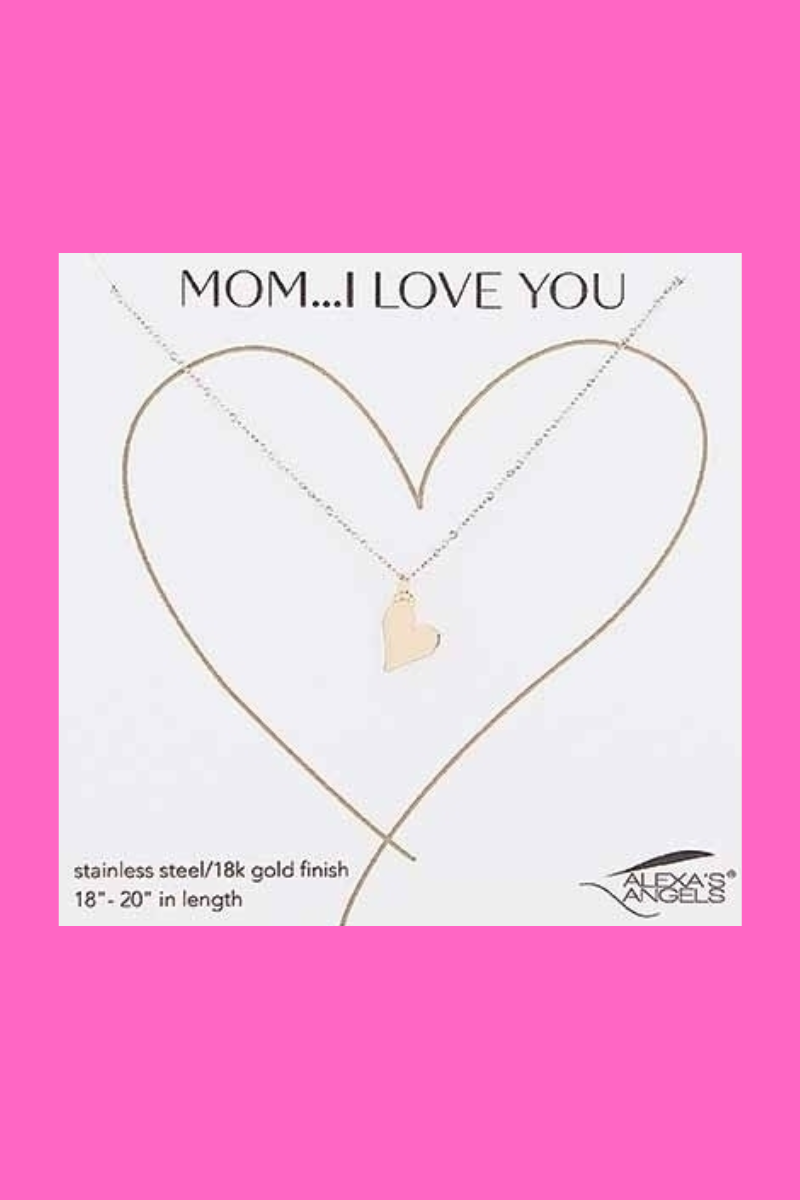 White Smoke Mom, I Love You Necklace