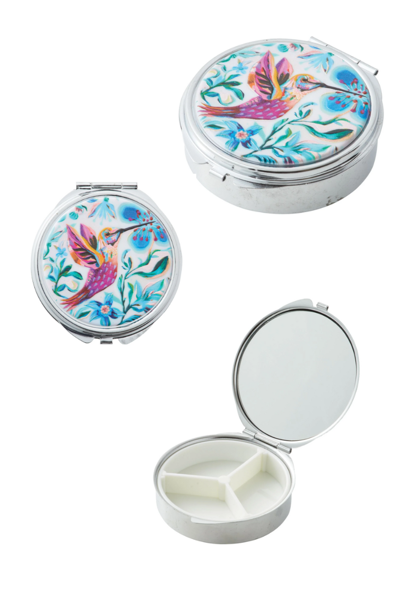 Light Gray Sectioned Pill Box/Trinket Holder