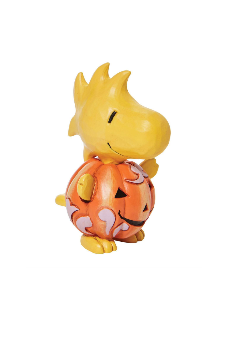 Sandy Brown Jim Shore Peanuts Woodstock Pumpkin Mini Figurine