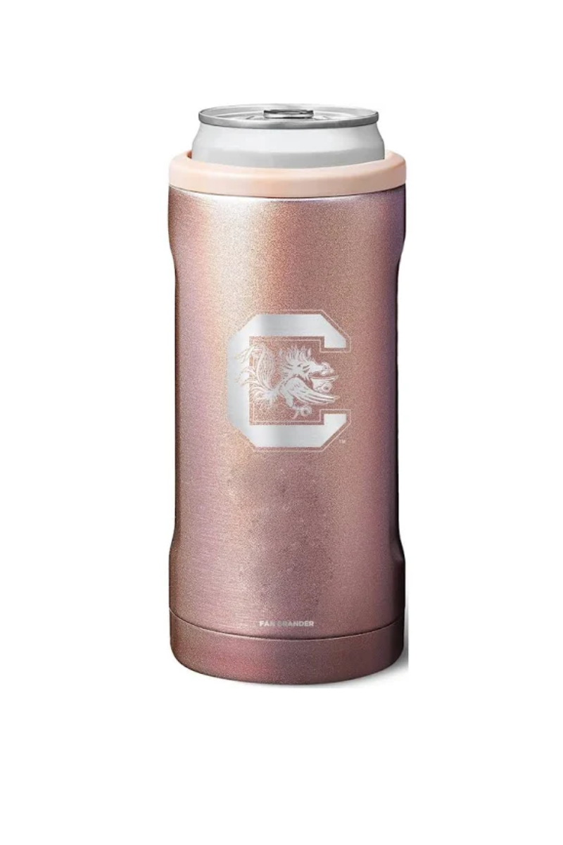 Rosy Brown Brumate Hopsulator Slim USC Gamecocks-Glitter Rose Gold