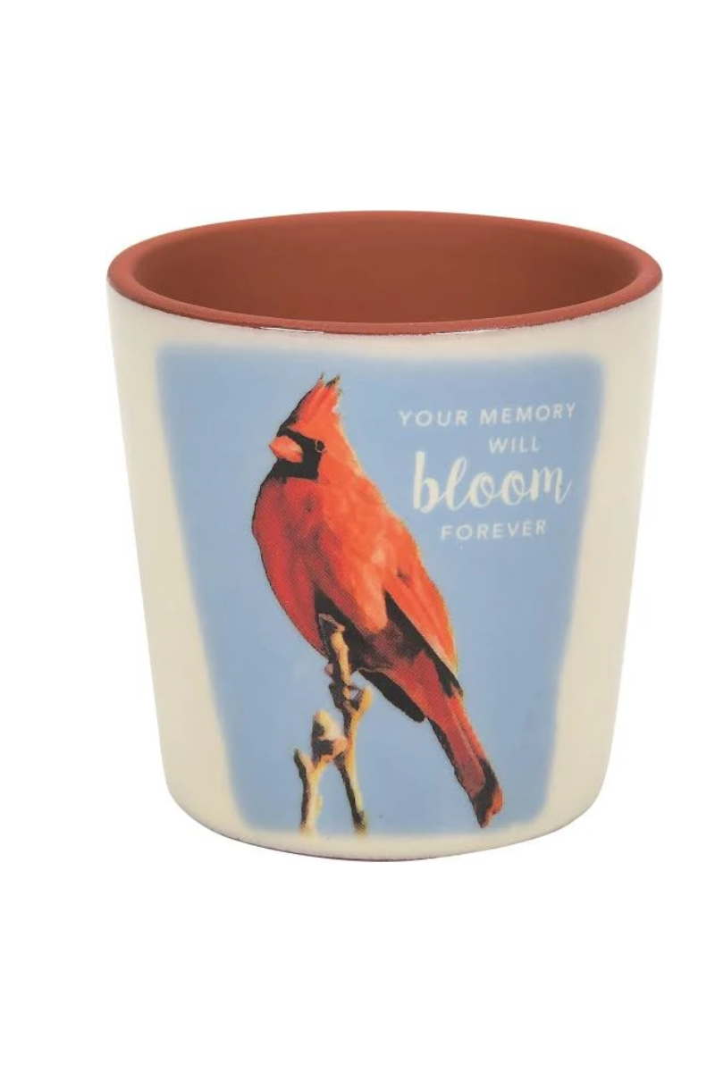 Dark Gray Caring Cardinals Planter