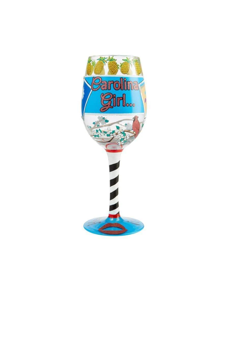 Dark Cyan Lolita "Carolina Girl" 15oz Wine Glass