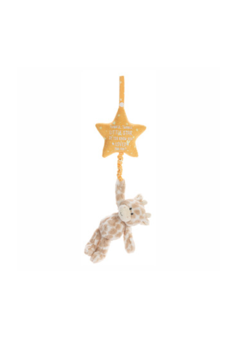 Tan Musical Pull Toy - Giraffe - Demdaco