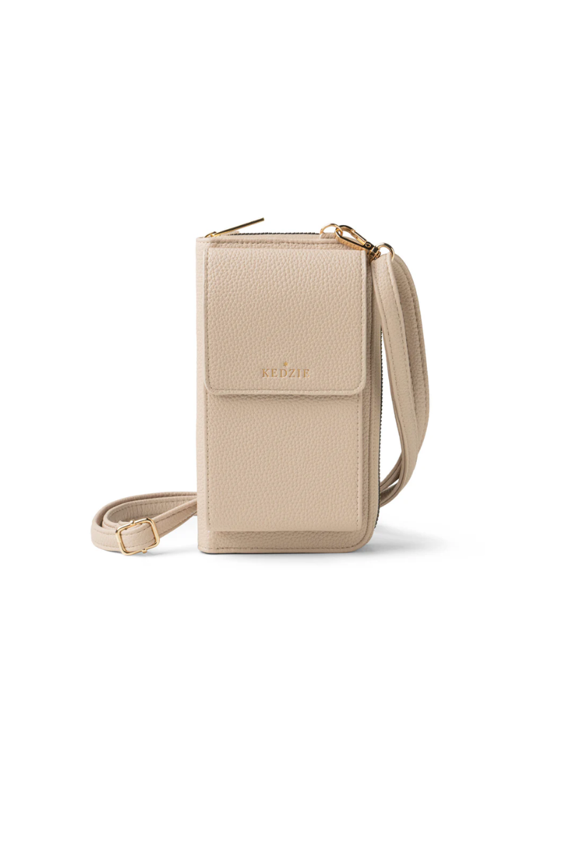 Tan KEDZIE Eclipse Smartphone Crossbody Bag