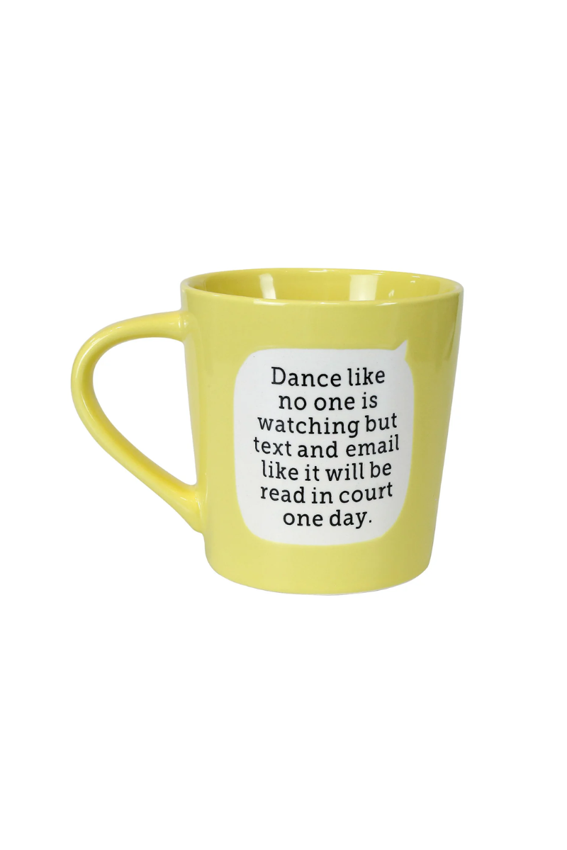 Dark Khaki Dirty Mud Text Dance Mug