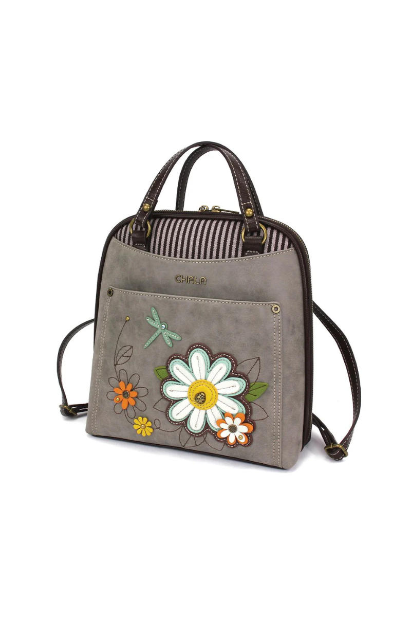 Dim Gray Convertible Backpack Chala Purse - Daisy