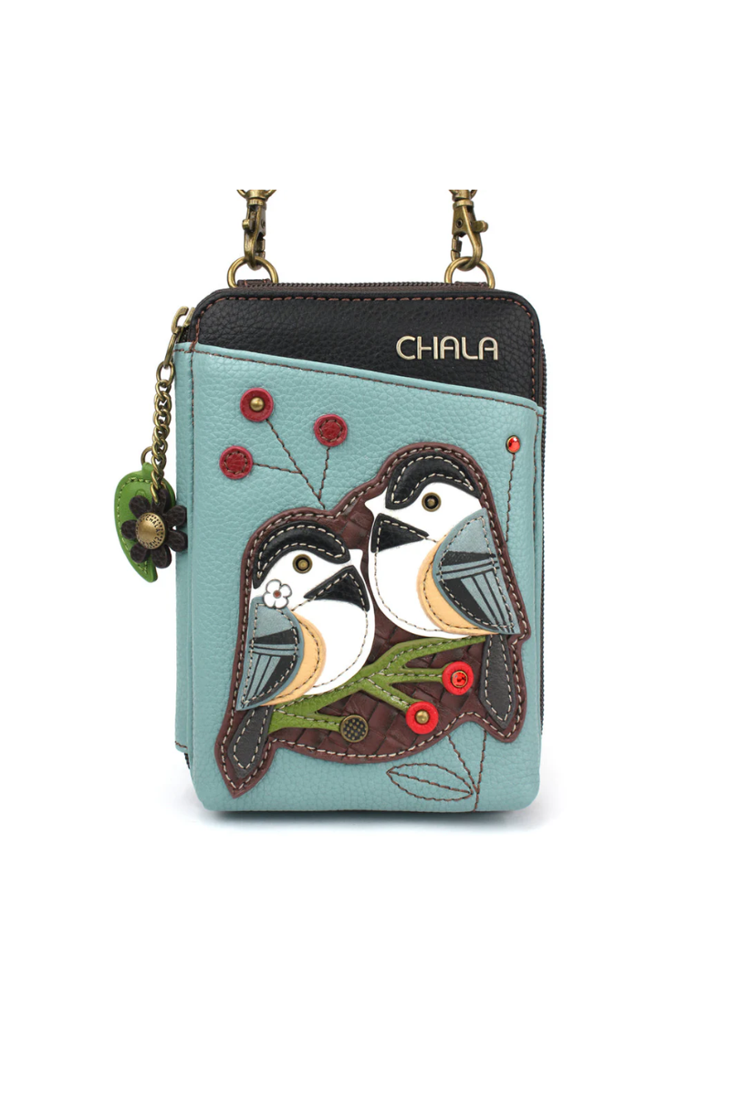 Dark Gray Chala Wallet Crossbody - Chickadee