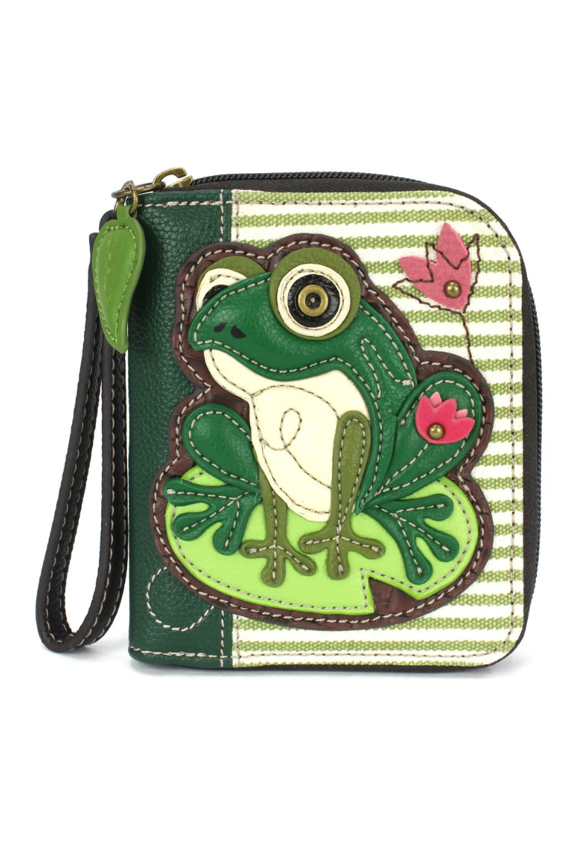 Dark Slate Gray Chala Zip Around Wallet - Lily Frog