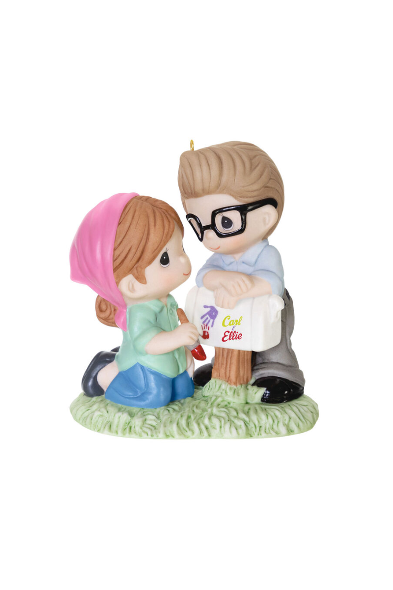 Gray 2025 Ornament - Disney/Pixar Precious Moments Up Carl and Ellie Porcelain Ornament