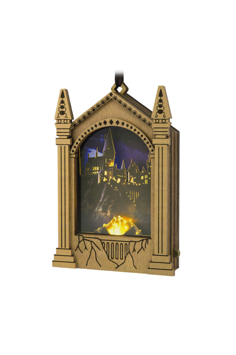 Dark Olive Green 2025 Ornament - Harry Potter™ Hogwarts™ Musical Papercraft Ornament with Light