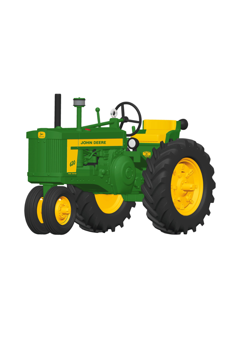 Dark Slate Gray 2025 Ornament - John Deere 620 Tractor Metal Ornament