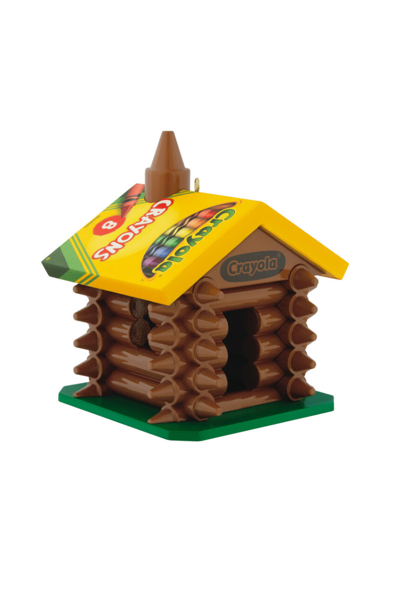 Dark Olive Green 2025 Ornament - Crayola® Colorful Log Cabin Ornament