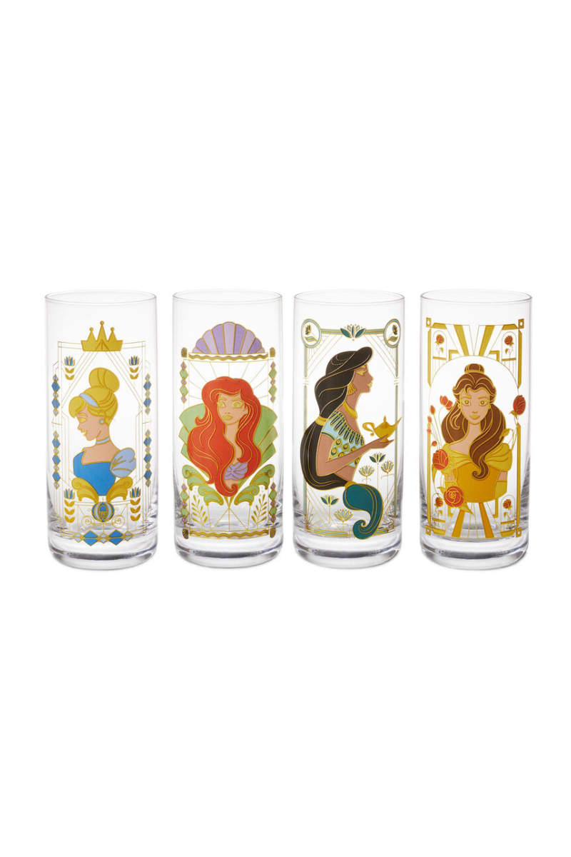 Disney Princess Drinking Glasses, Set of 4