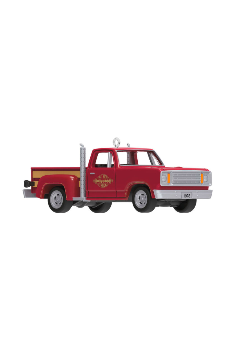 Brown 2025 Ornament - Mini Lil' American Trucks 1978 Dodge Li'l Red Express Truck 2025 Metal Ornament, 0.75"