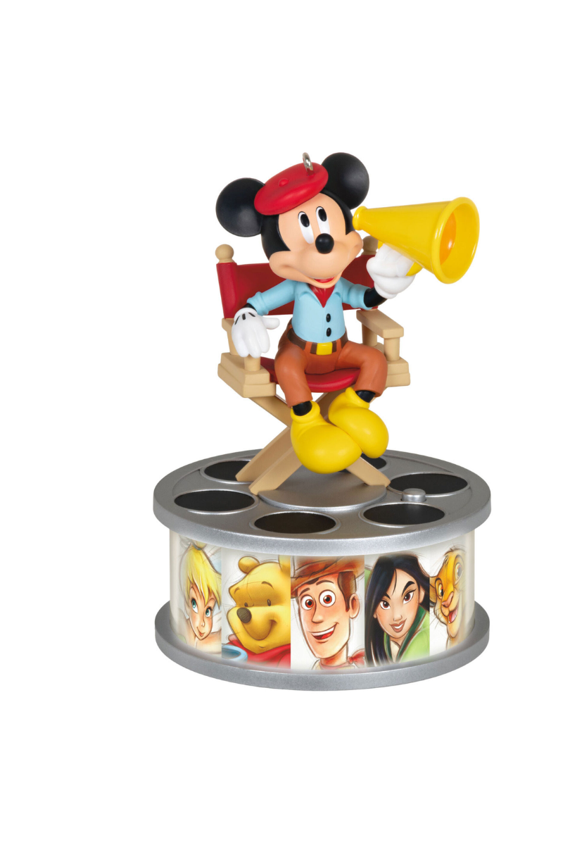 Dark Khaki 2023 Ornament - Disney 100 Years of Wonder Director Mickey Mouse with Light and Sound