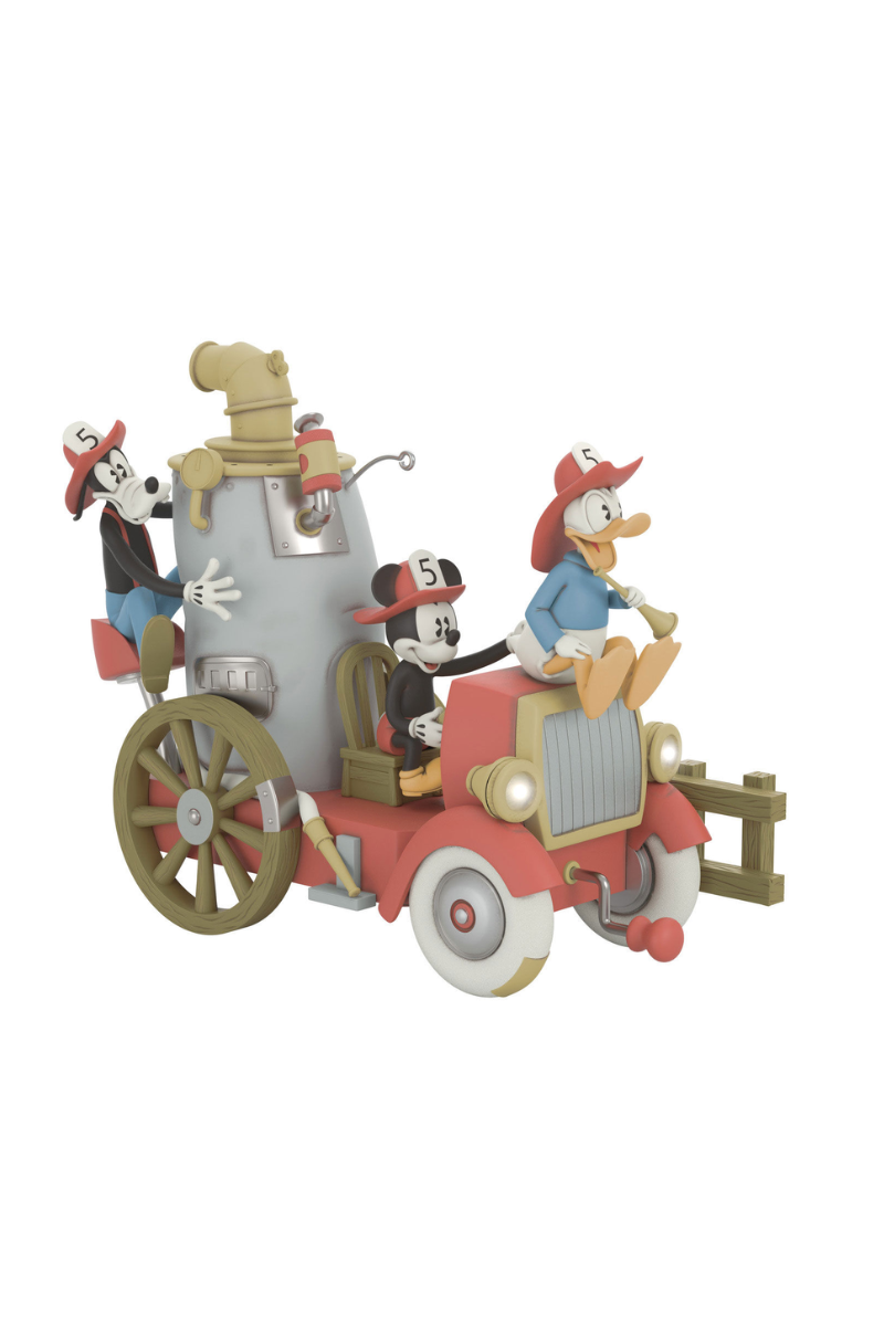 Rosy Brown 2025 Ornament - Disney Mickey & Firefighting Friends Ornament with Light, Motion and Sound