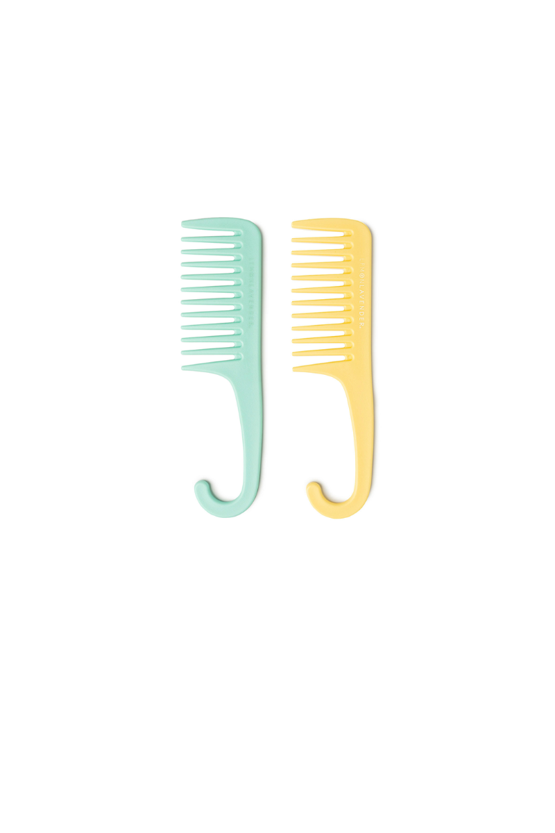 Light Gray Lemon Lavender Knot Today Detangling Shower Comb