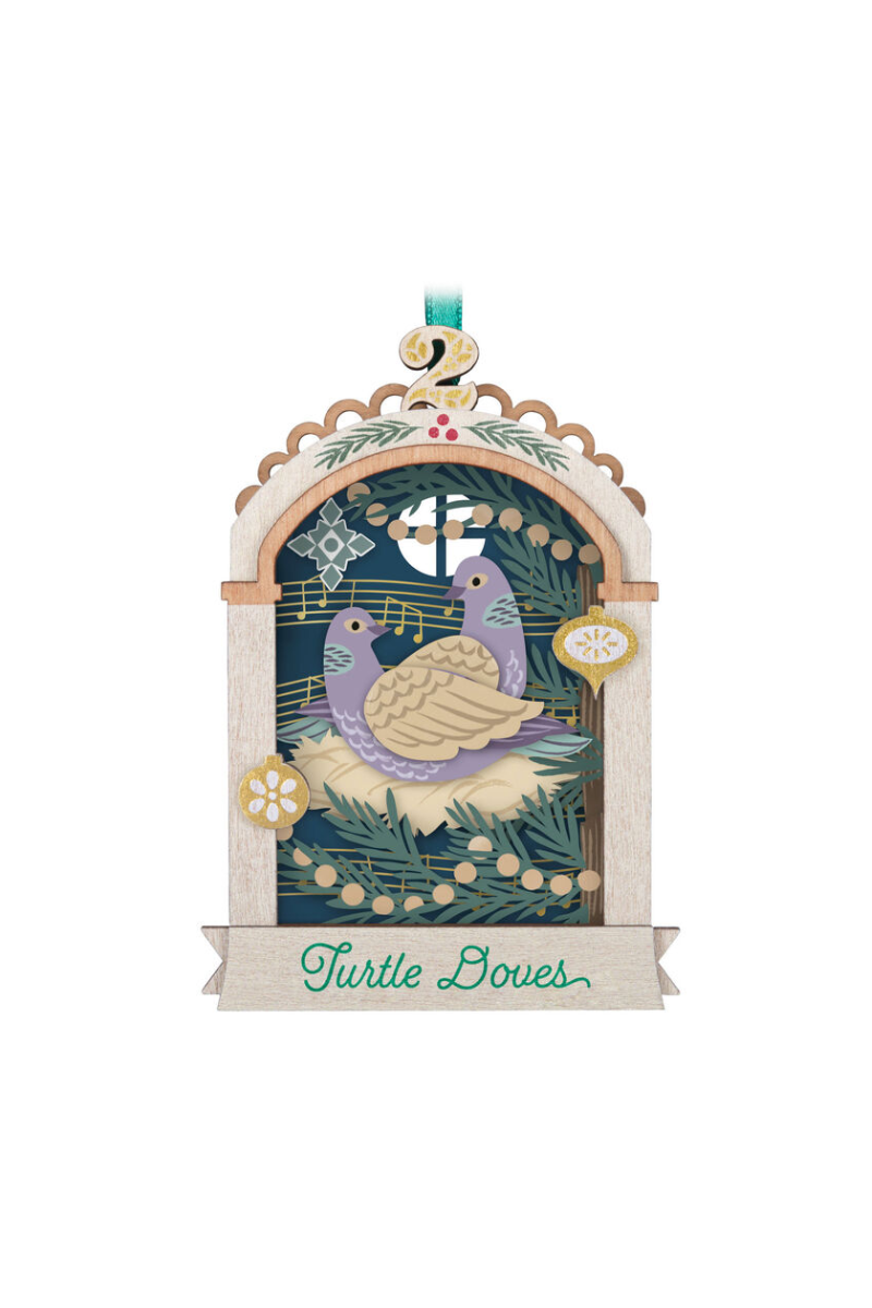Gray 2025 Ornament - Twelve Days of Christmas Papercraft Ornament