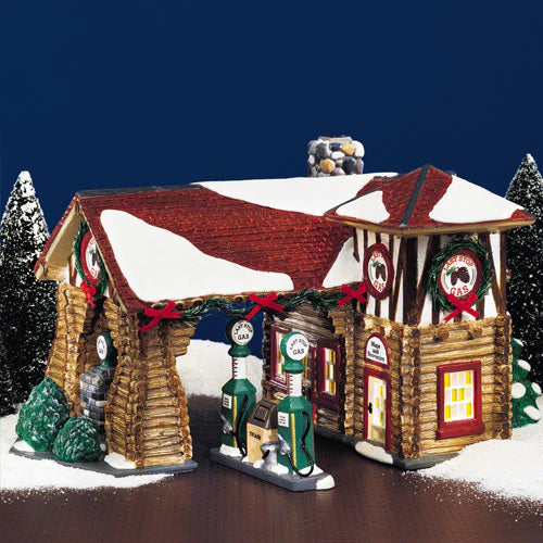 Dark Slate Gray Dept 56-Last Stop Gas Station-Original Snow Village