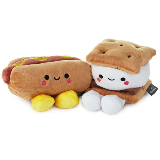Dark Khaki Better Together Hot Dog and S'More Magnetic Plush, 4"