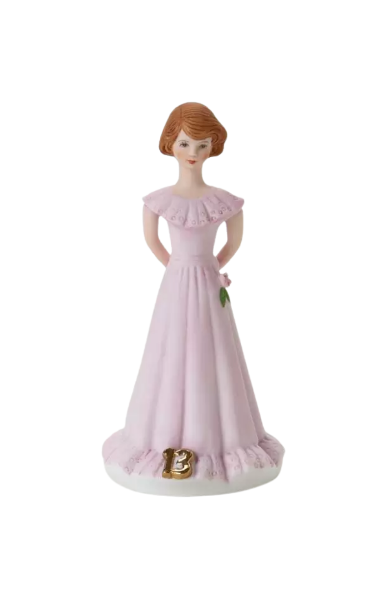 Gray Growing up Girl "Age 13"