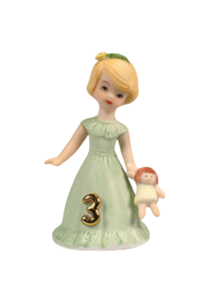 Tan Growing Up Girl "Age 3"