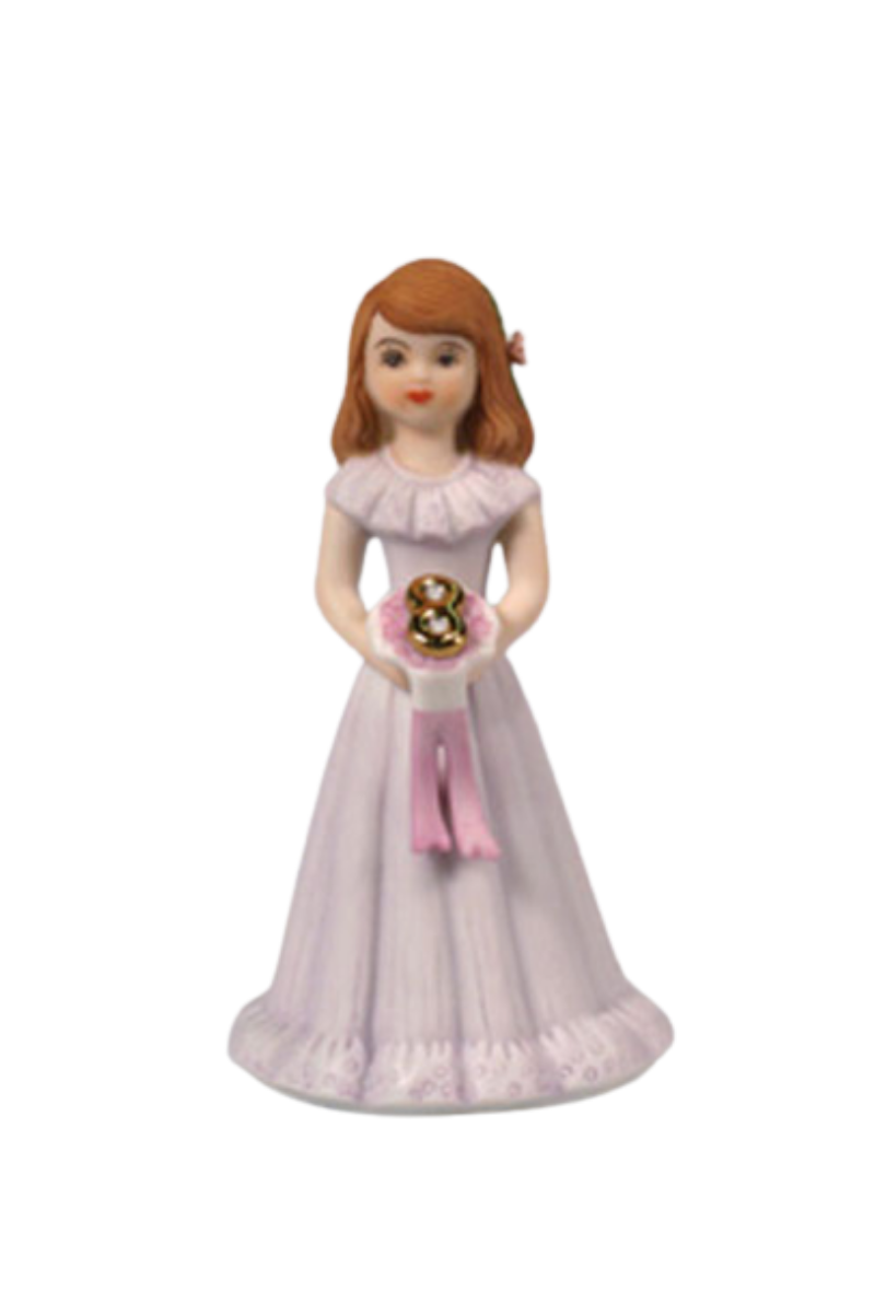 Gray Growing Up Girl "Age 8"