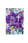 Spring Flowers Easter Cross Garden Suede Flag