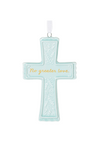 No Greater Love Cross Porcelain Ornament
