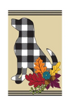 Fall Dog Silhouette Garden Applique Flag