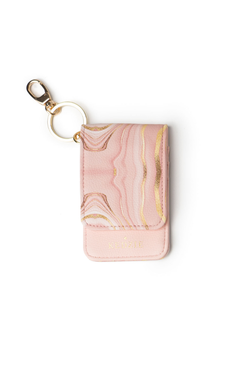 Light Gray Kedzie Essentials Only ID Holder with Keyring