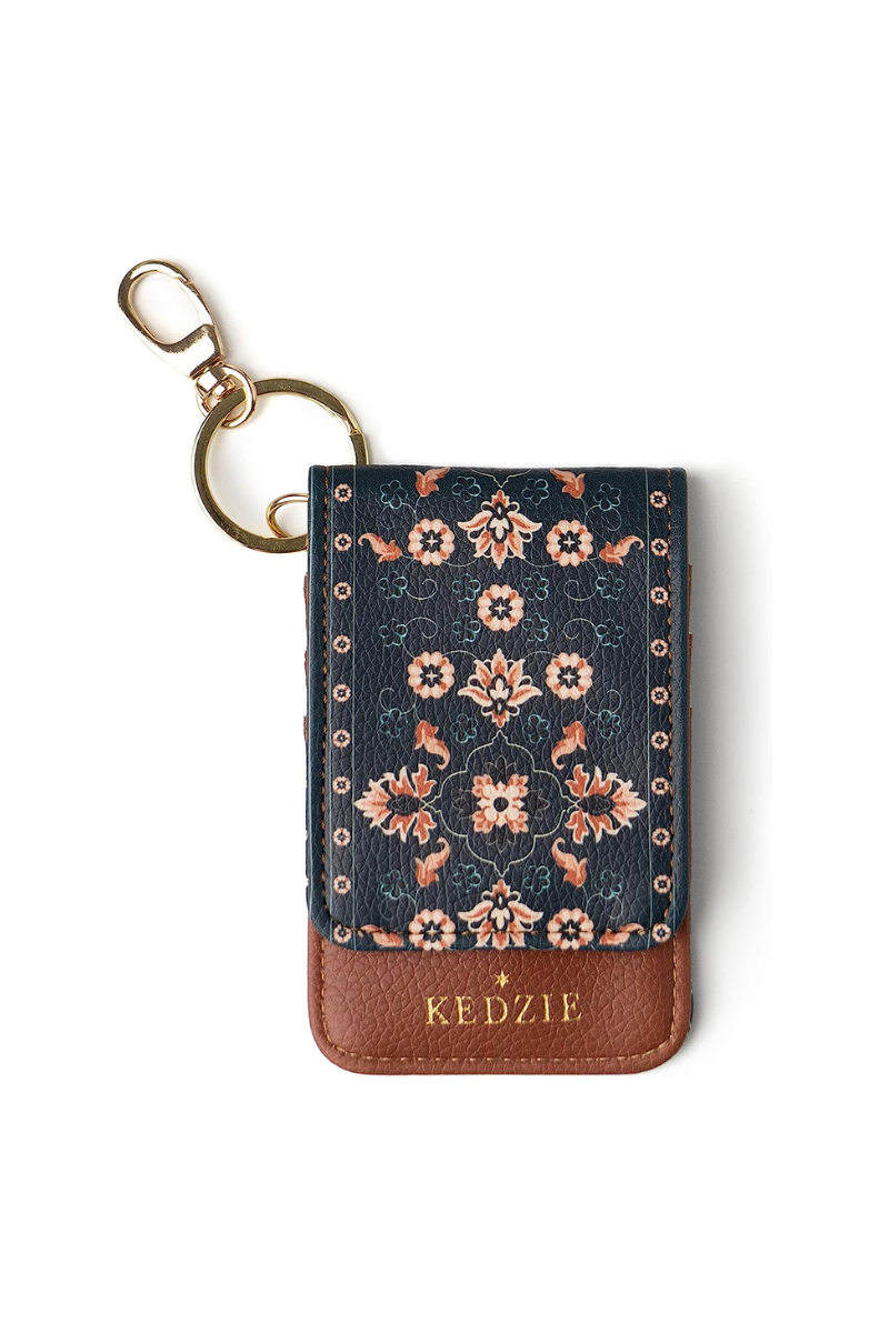 Dark Slate Gray Kedzie Essentials Only ID Holder with Keyring