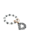 Acrylic Initial Keyring Bracelet