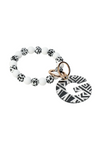 Acrylic Initial Keyring Bracelet