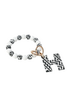 Acrylic Initial Keyring Bracelet