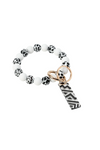 Acrylic Initial Keyring Bracelet