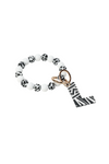 Acrylic Initial Keyring Bracelet