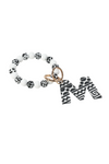 Acrylic Initial Keyring Bracelet