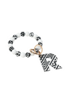 Acrylic Initial Keyring Bracelet