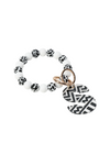 Acrylic Initial Keyring Bracelet