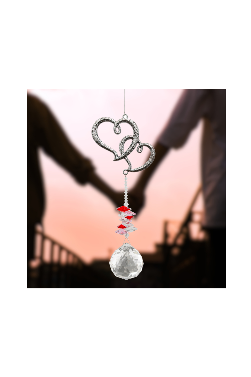 Pink Wishing Thread Eternity Crystals Charm Long Infinity Strand